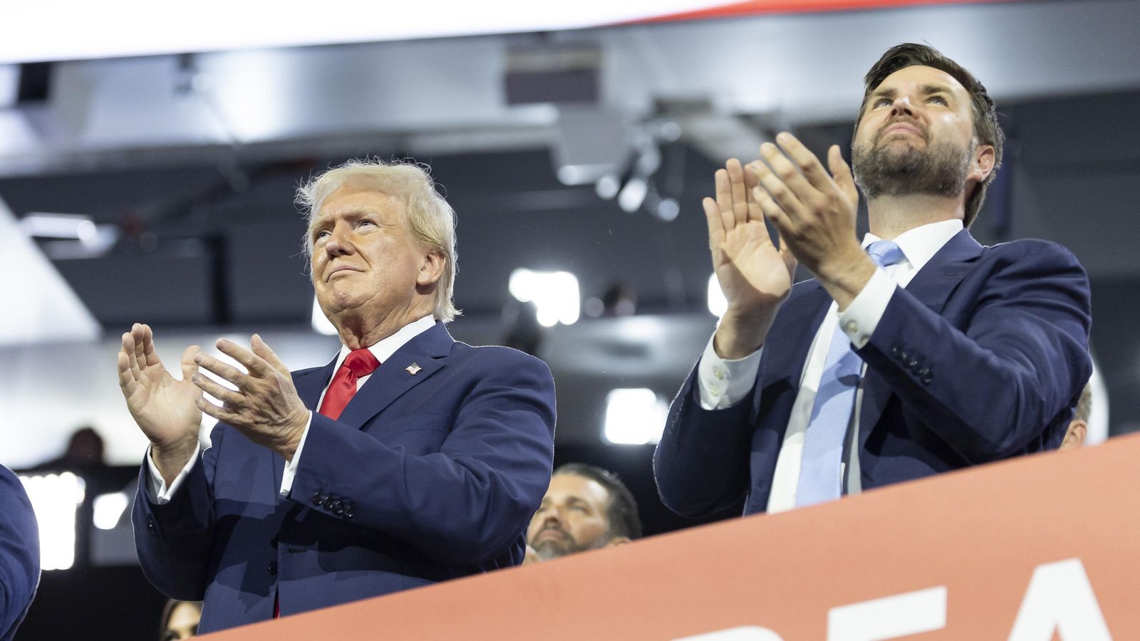 Donald Trump i J. D. Vance, candidats republicans a la presidència i vicepresidència dels Estats Units Donald Trump i J. D. Vance, candidats republicans a la presidència i vicepresidència dels Estats Units