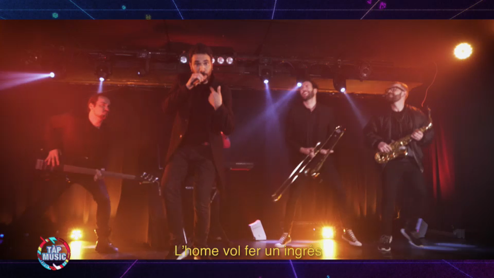 Un moment de l'actuació de la paròdia a 'Tàp Zàping' al grup Zoo