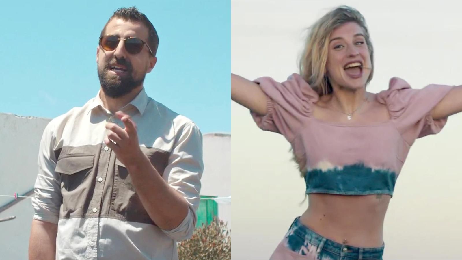 Fragments del videoclip amb Artur Martínez, cantant de La Fúmiga i Samantha Gilabert