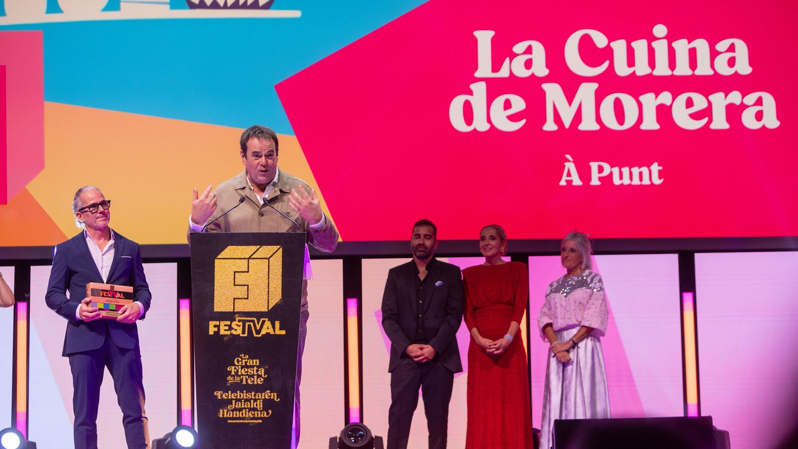 Jordi Morera i Vicente Puertes arrepleguen el premi FESTVAL-FORTA