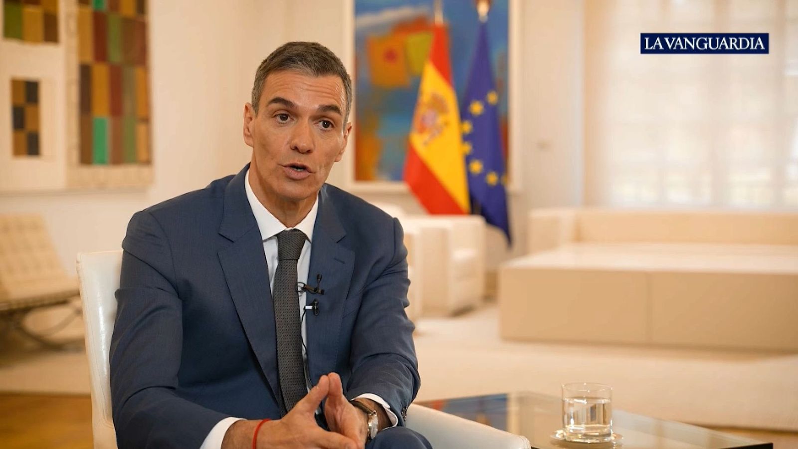 Pedro Sánchez en l'entrevista d'este diumenge a La Vanguradia