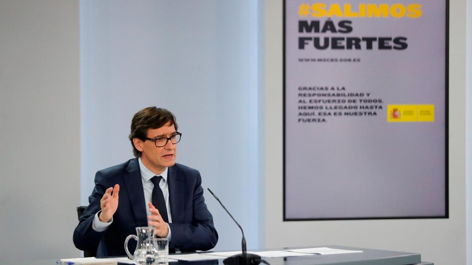El ministre de Sanitat, Salvador Illa, aquest divendres a la Moncloa
