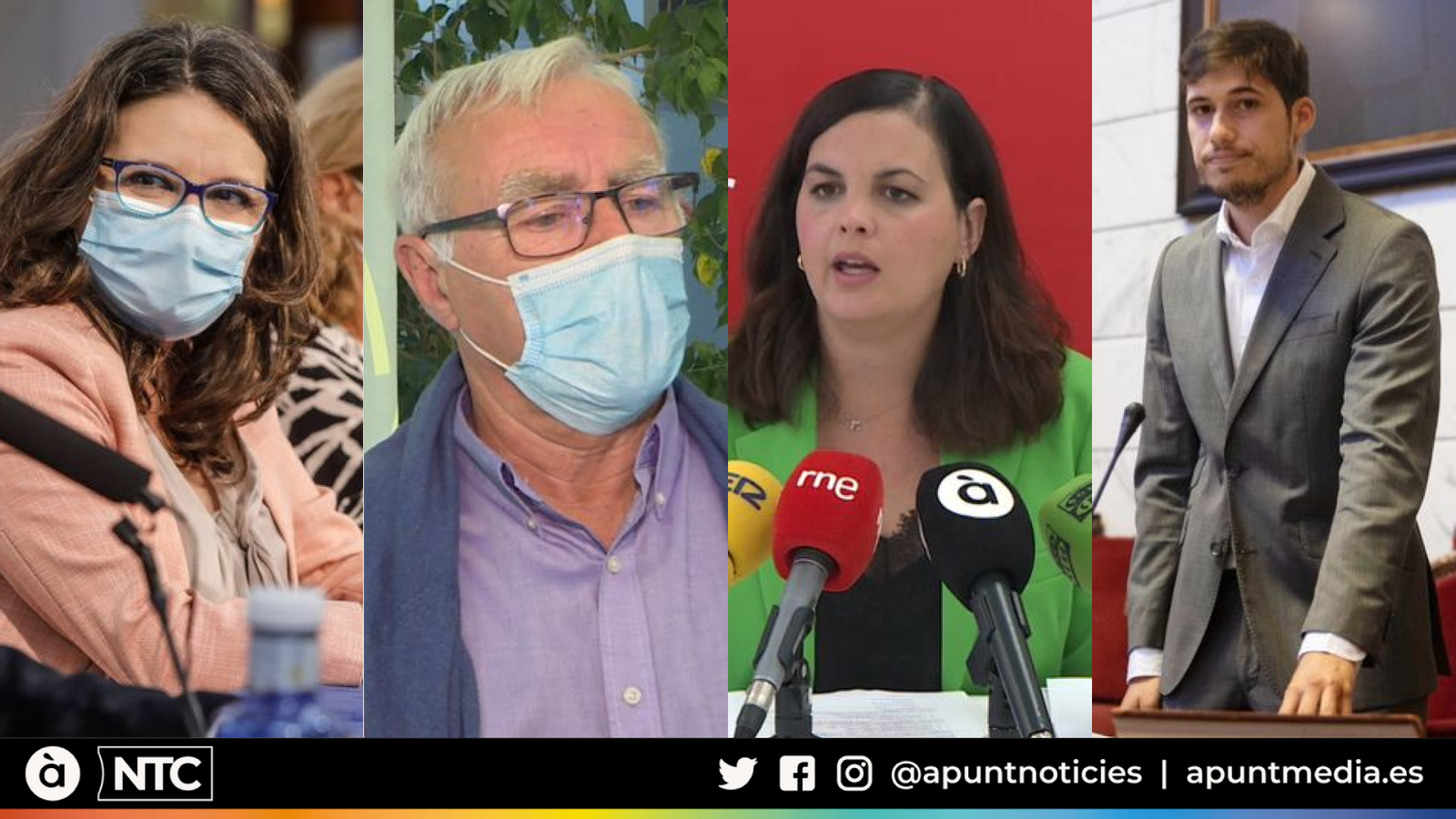 Enfrontament en xarxes entre Oltra, Ribó, Gómez i Sanjuán.