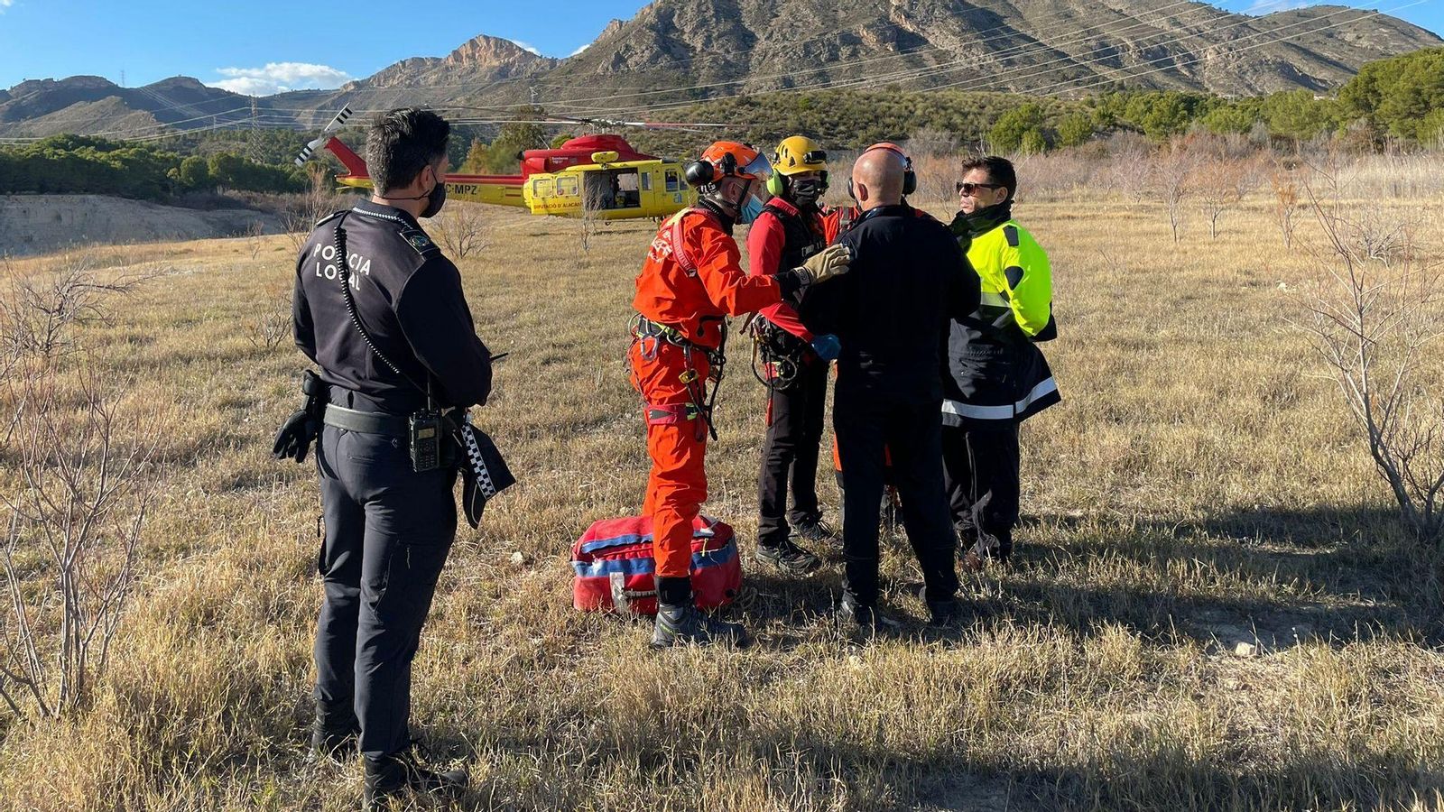 Moment del rescat dels dos tripulants