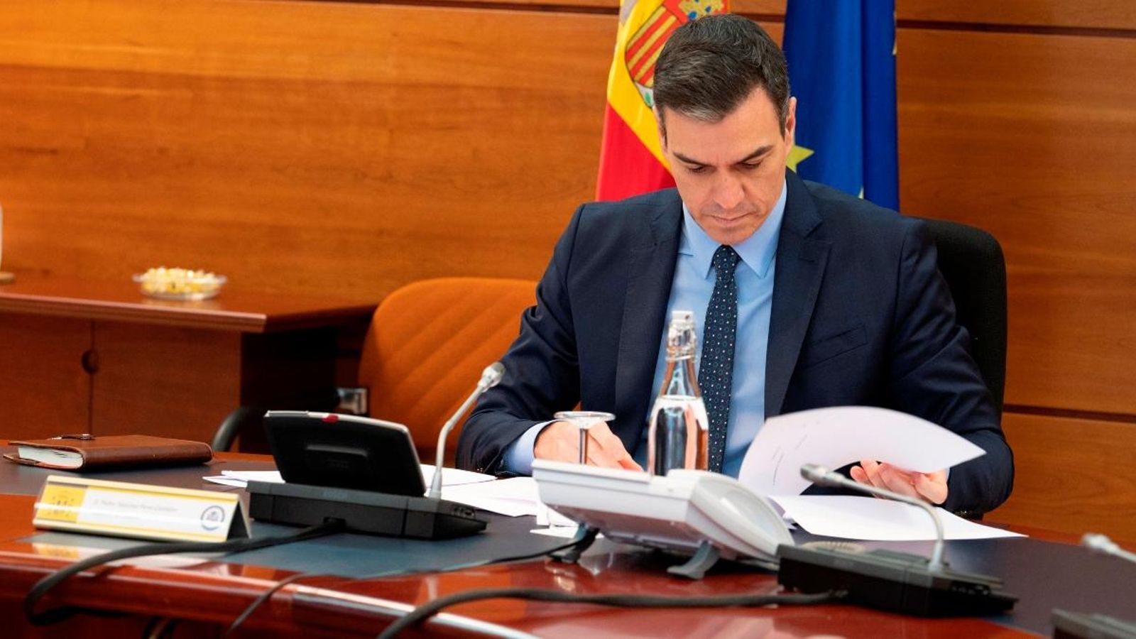 El president del govern, Pedro Sánchez, en el Consell de Ministres d'aquest dimarts