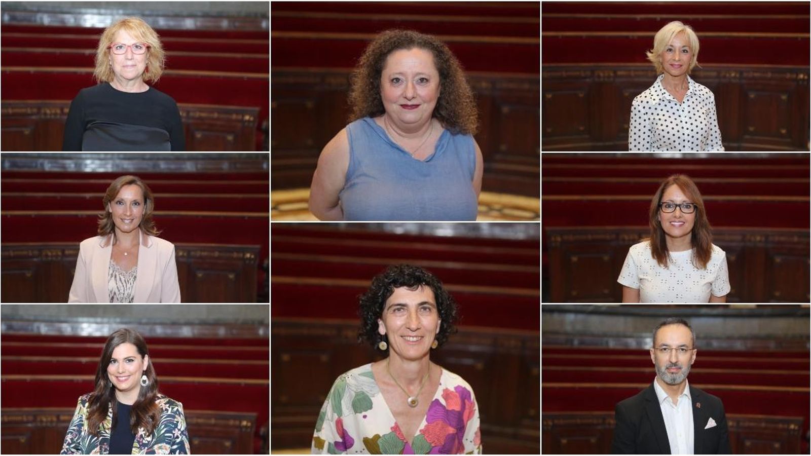 Les set falleres i el faller que integren la nova junta directiva de l'organisme faller de València