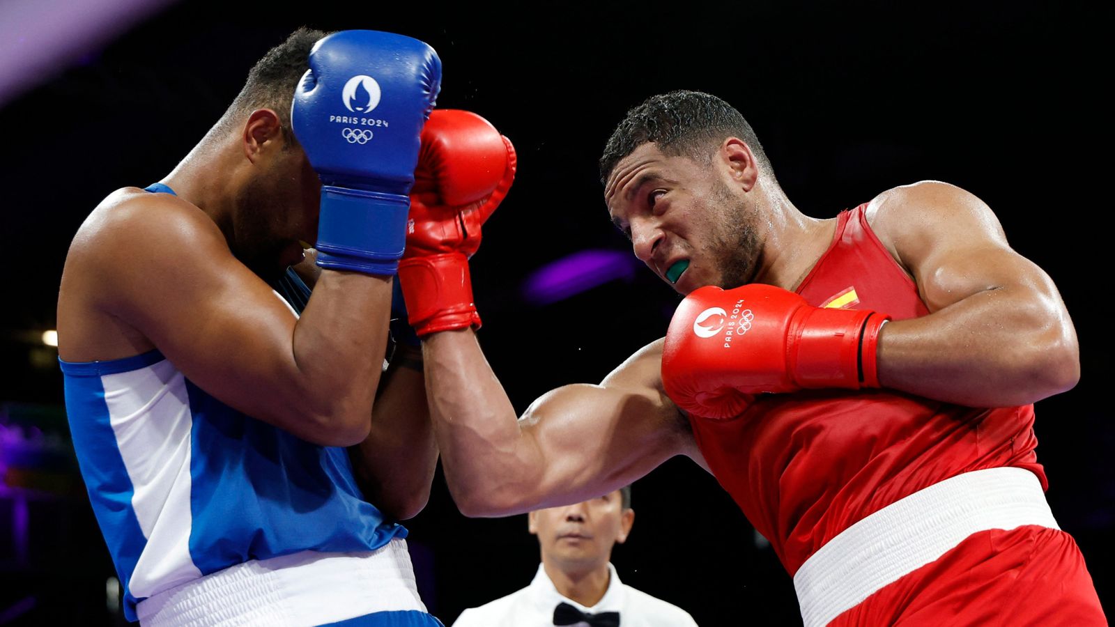 Reyes Pla, durant el combat