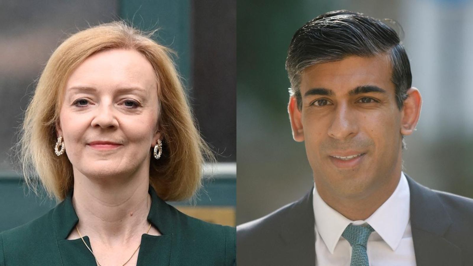 D'esquerra a dreta, la ministra d'Exteriors del Regne Unit Liz Truss i l'exministre d'Economia Rishi Sunak