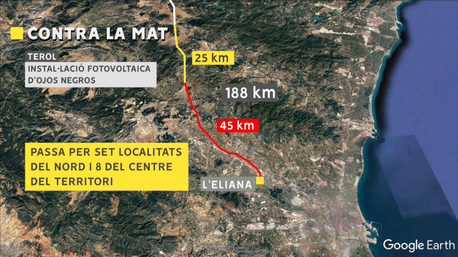 La MAT afecta 15 localitats de la Comunitat Valenciana