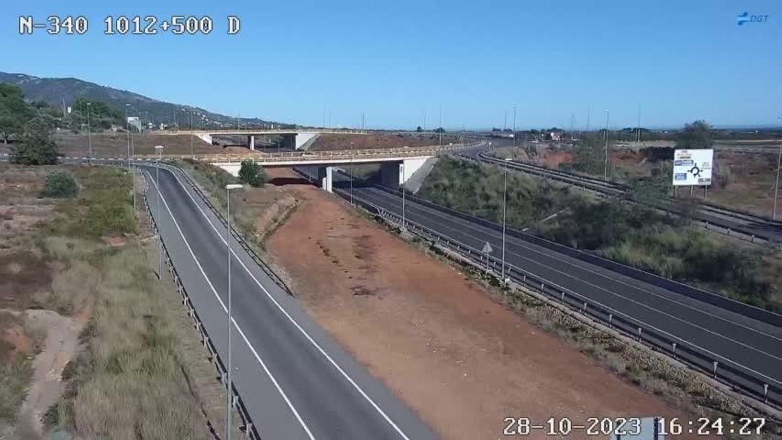 Tram de la carretera nacional 340 al seu pas per Benicarló on s'ha produït l'accident.