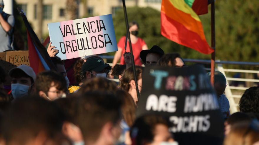 Imatge d'arxiu de la manifestació del Dia de l'Orgull 2021 a València Imatge d'arxiu de la manifestació del Dia de l'Orgull 2021 a València