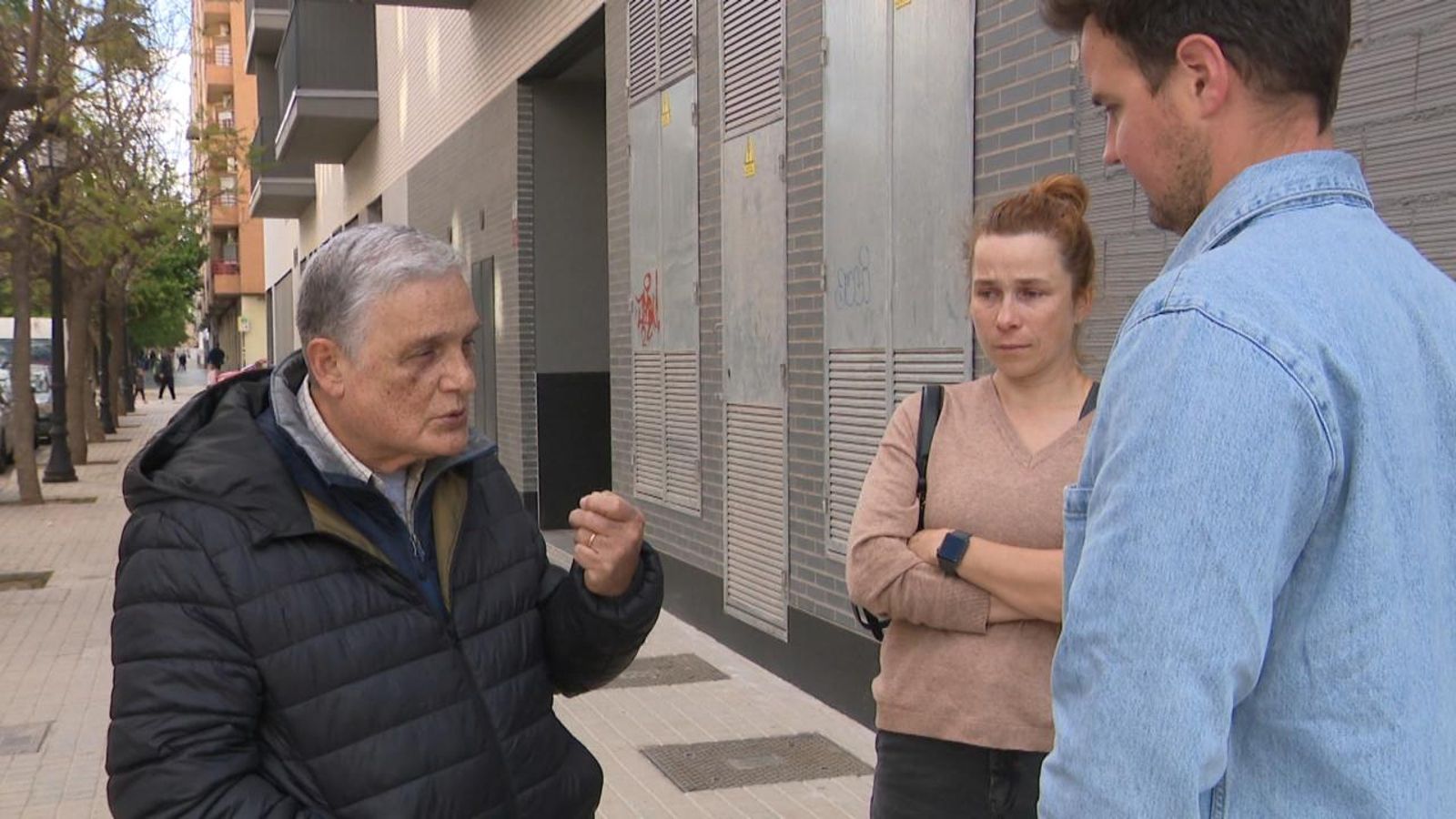 José Antonio i Alexandra, dos dels afectats per l'incendi de Campanar