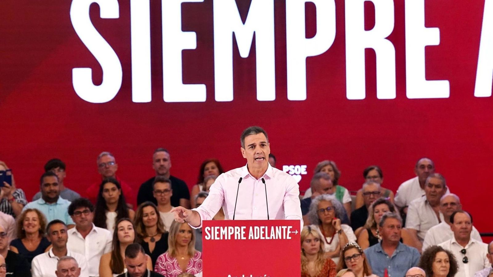 El secretari general del PSOE i president del govern estatal en funcions, Pedro Sánchez, a Màlaga