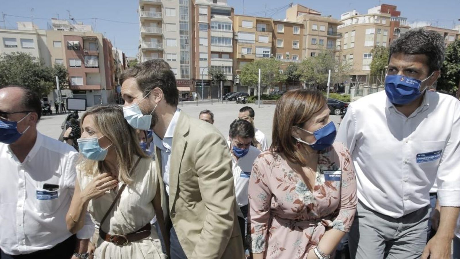 Pablo Casado amb Isabel Bonig i Carlos Mazón aquest dissabte a Alacant