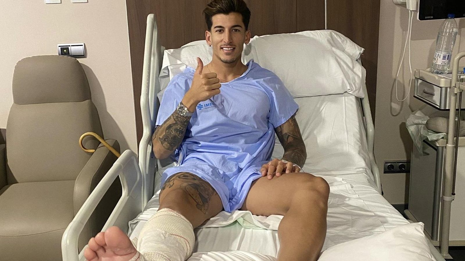 Dani Cárdenas, després de l'operació