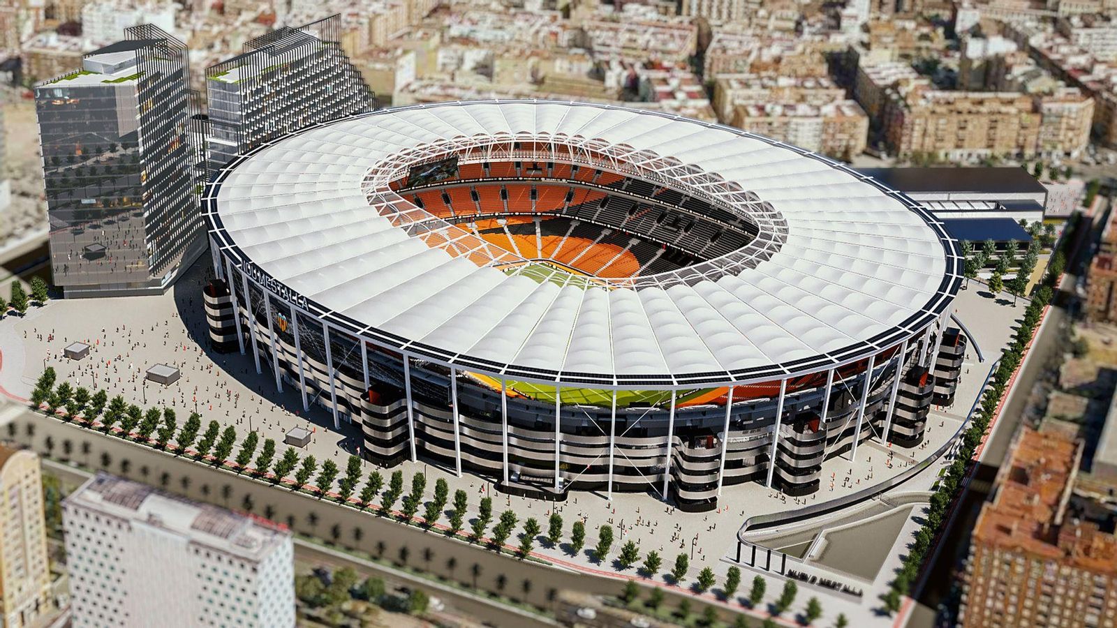 Imatge del projecte del nou Mestalla