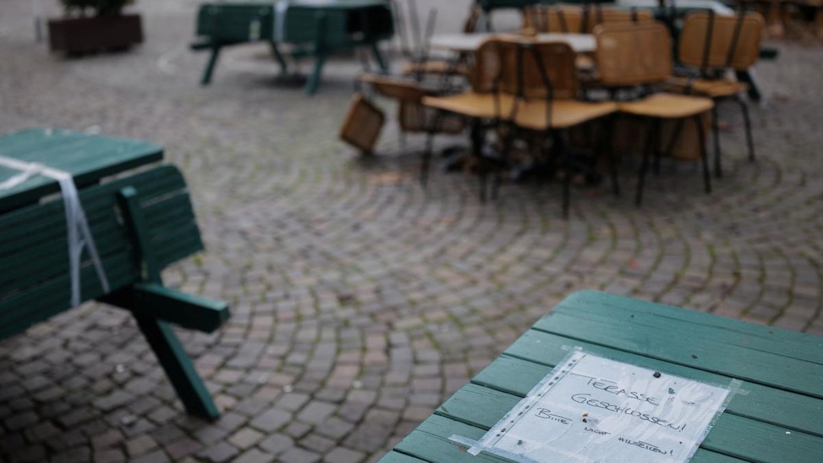 Una terrassa tancada a Frankfurt, Alemanya
