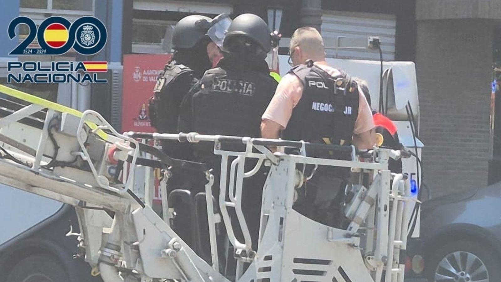 El dispositiu policial durant l'operació