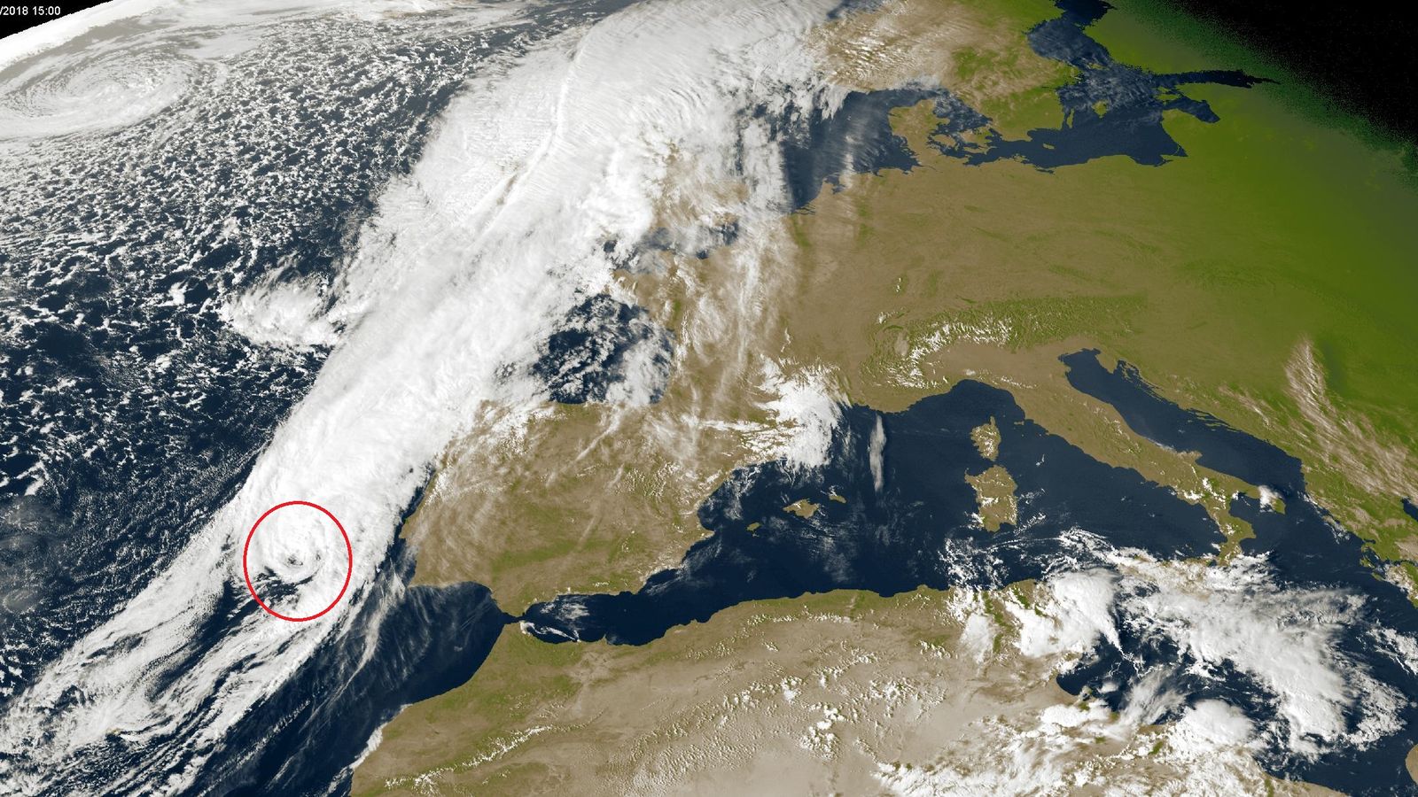 Leslie arriba a la península Ibèrica