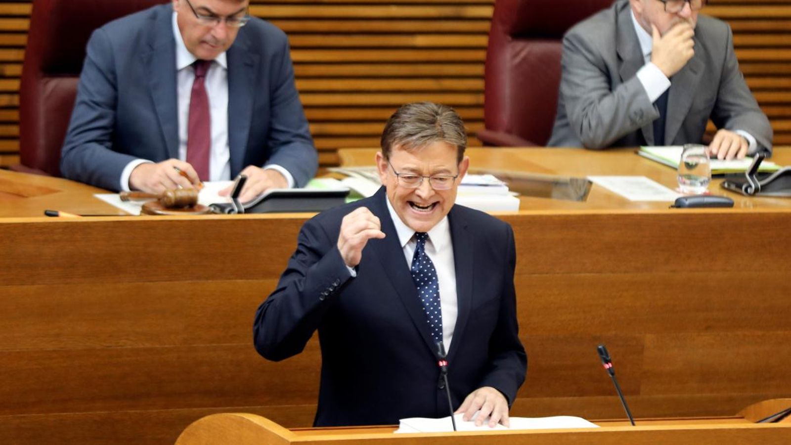 Ximo Puig, durant el debat de política general a les Corts
