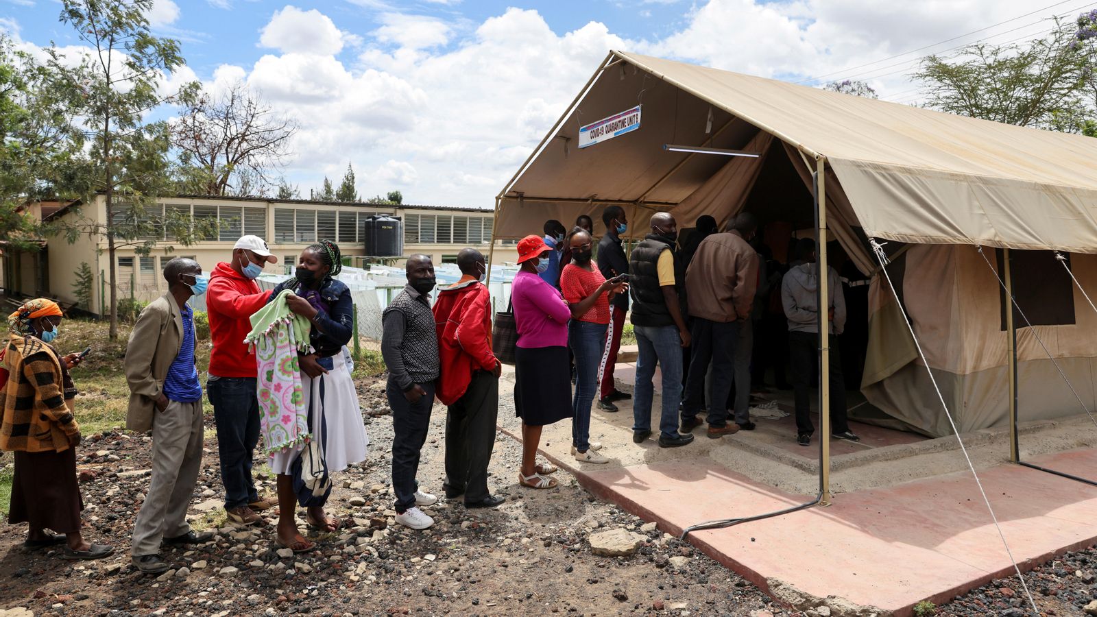 Punt de vacunació a Narok, Kenya