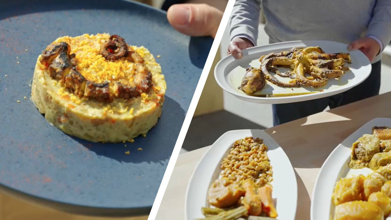 Ensaladilla de putxero de polp amb tapioca