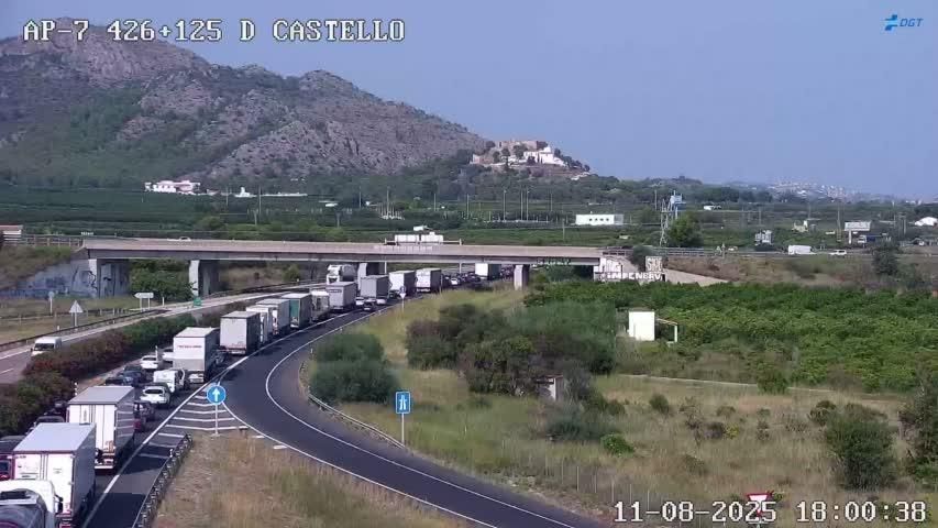 El trànsit, parat a l'AP-7 esta vesprada El trànsit, parat a l'AP-7 esta vesprada