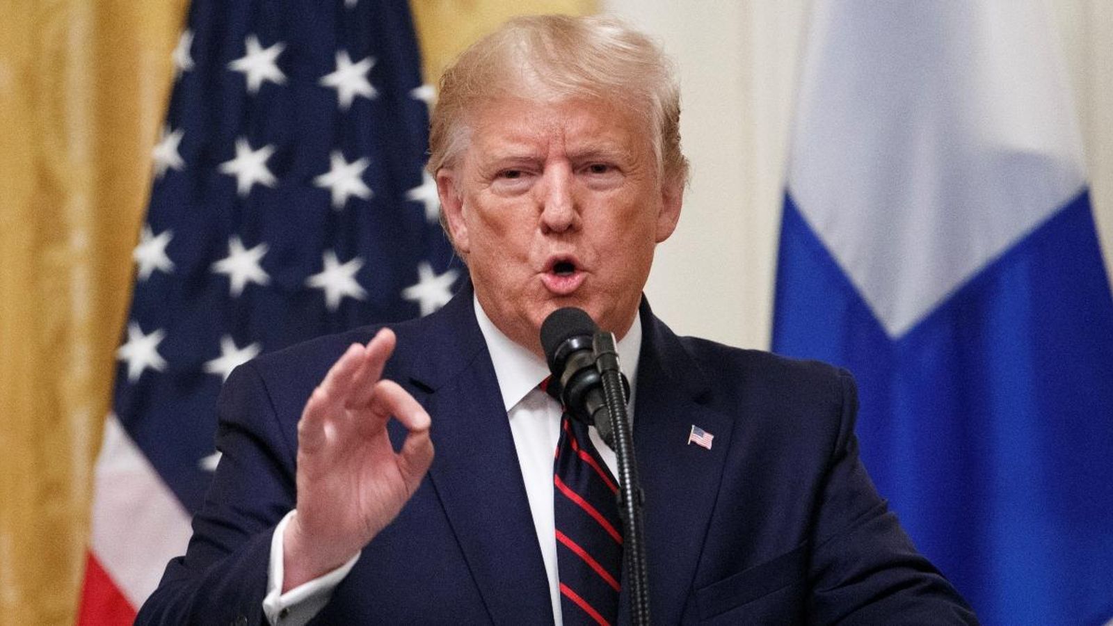 El president dels Estats Units, Donald Trump, atén els mitjans aquest dimecres a Washington