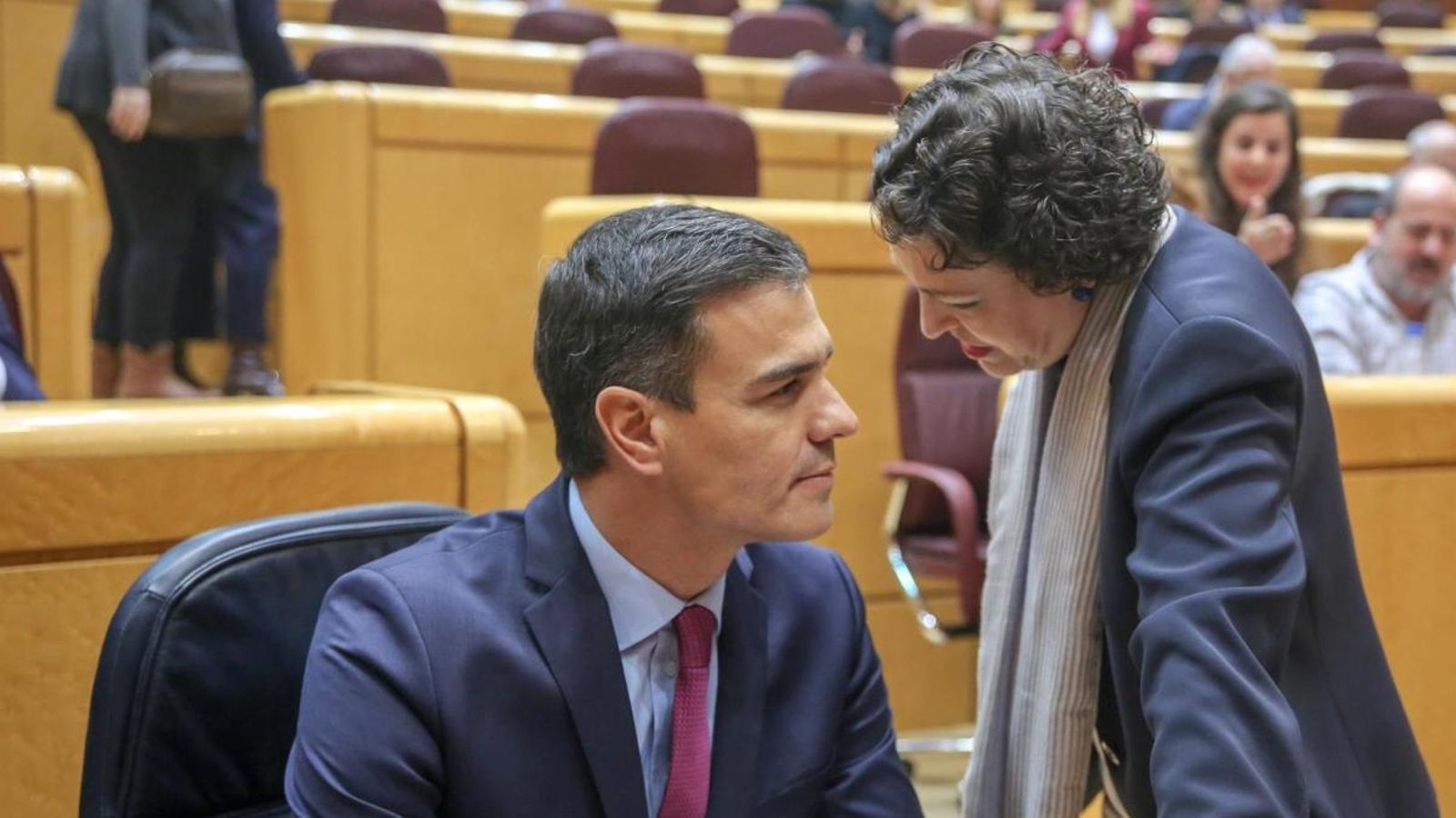 El president Sánchez i la ministra de Treball, Magdalena Valerio