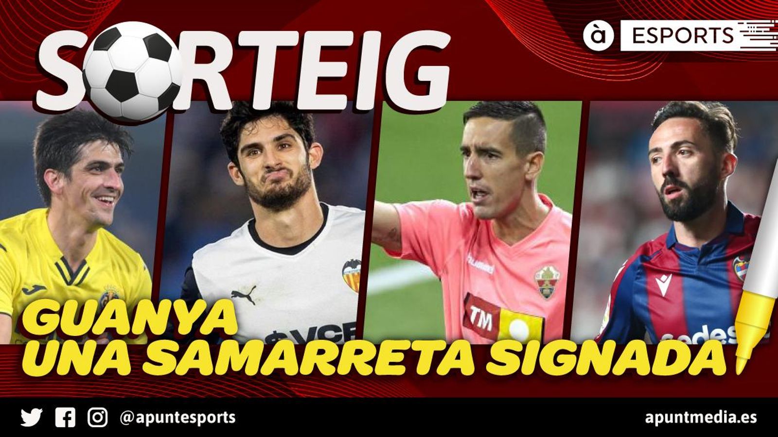 Participa en el sorteig d'una camiseta firmada per Gerard, Guedes, Badia i Morales