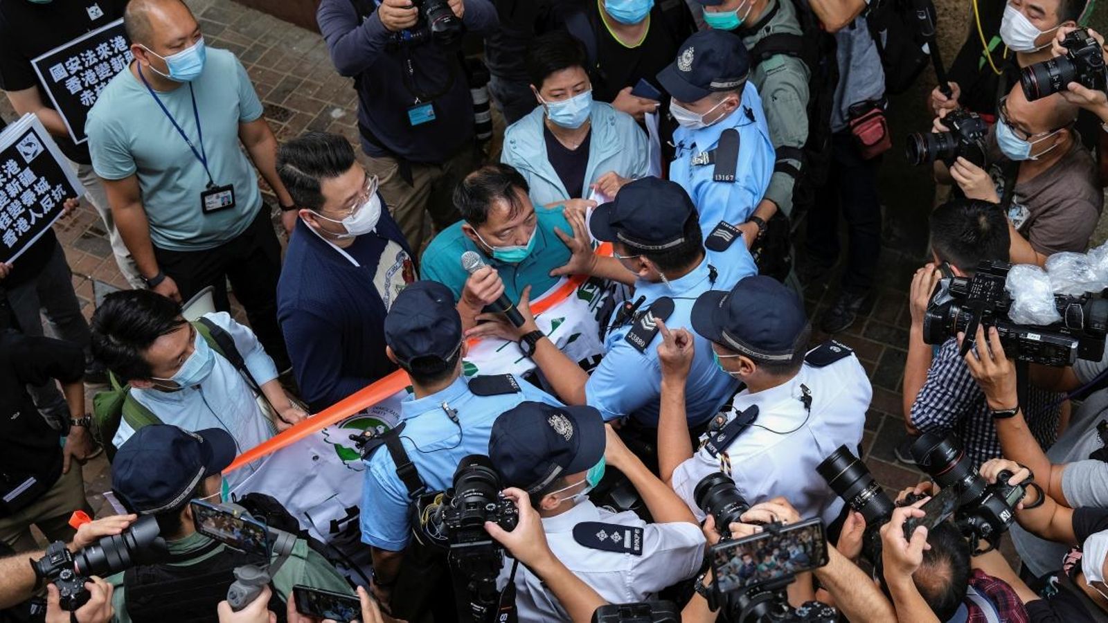 Protesta contra la llei de seguretat aquest divendres a Hong Kong
