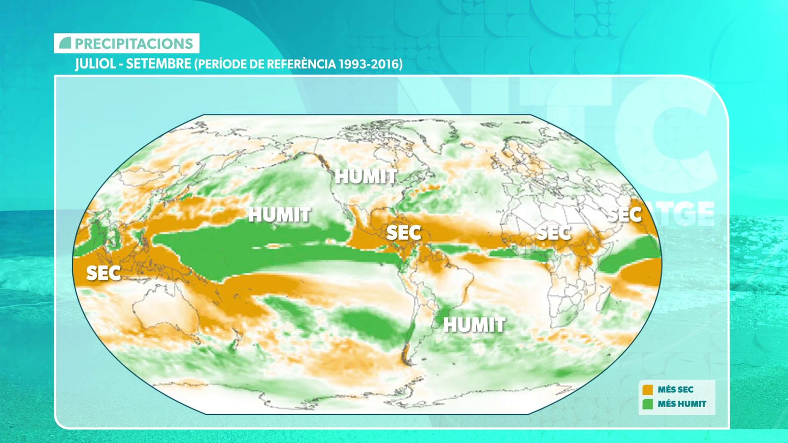 Possible escenari de distribució de pluges