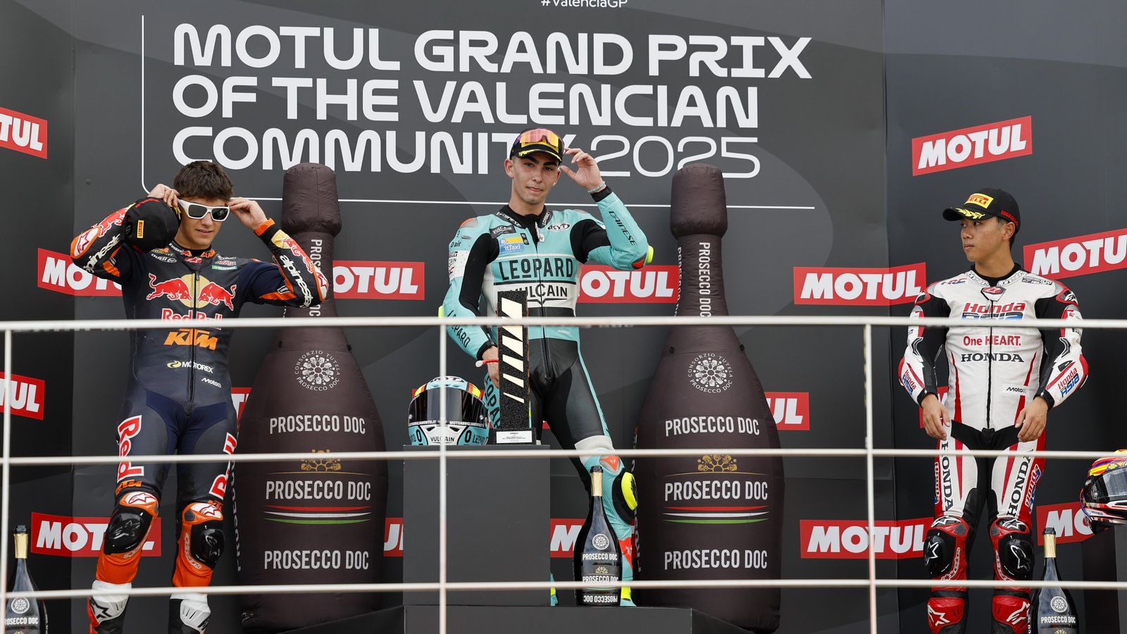 Pòdium de la carrera de Moto 3