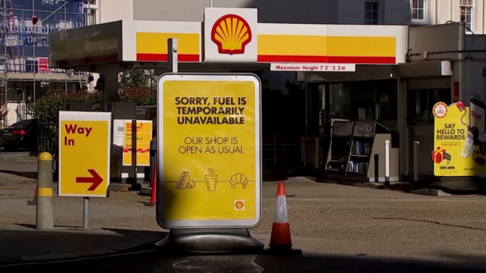 Imatge aquest dimecres d'una gasolinera al Regne Unit