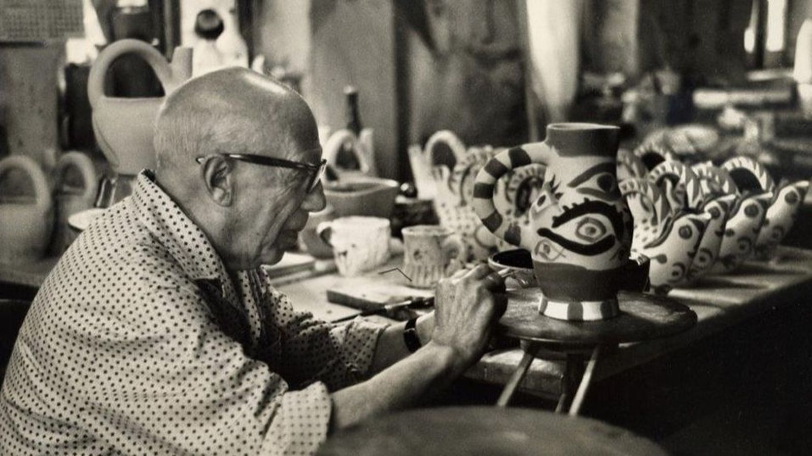 Pablo Picasso en 1966, fotografiat per Roberto Otero