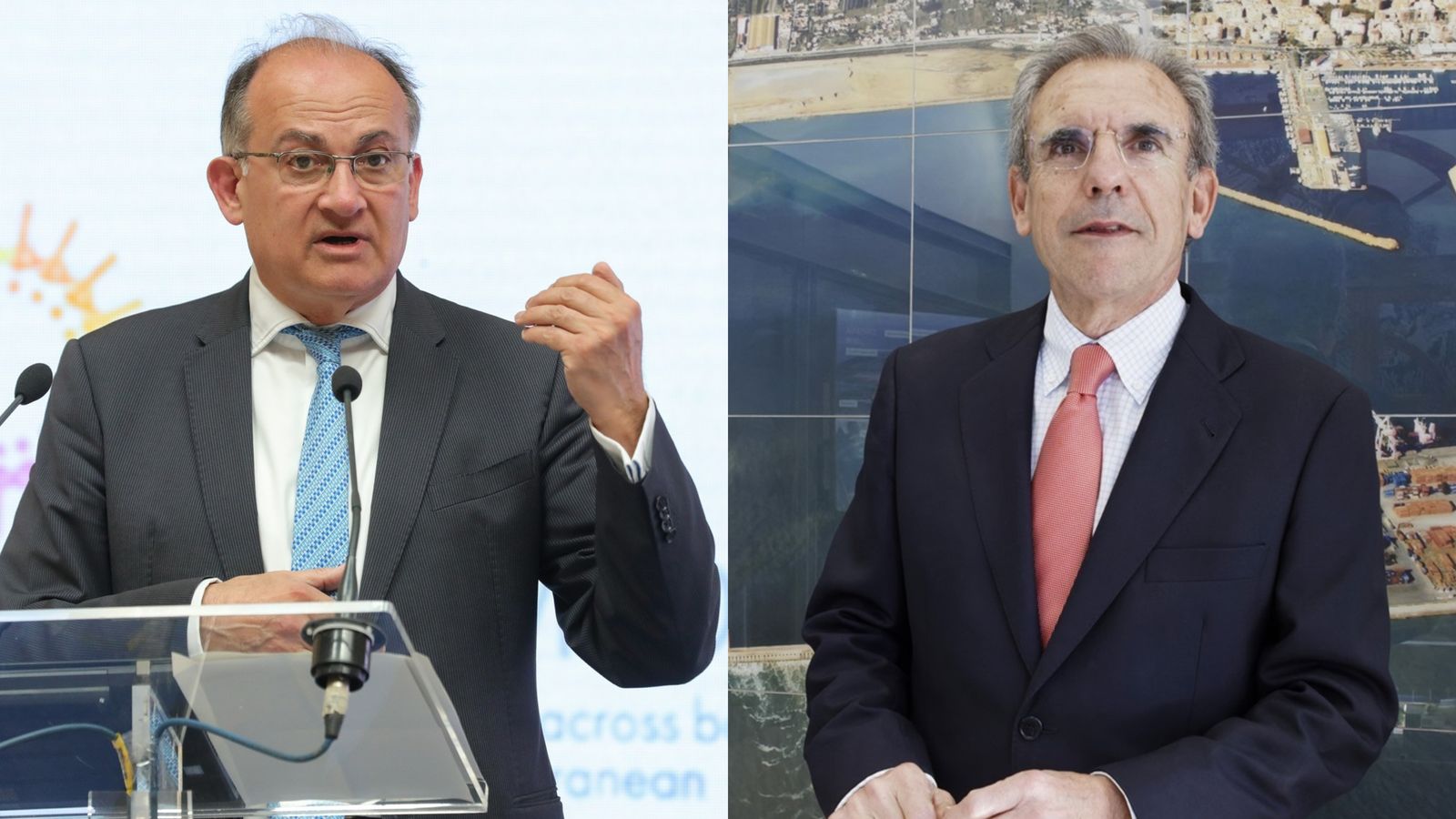 Joan Calabuig (esquerra) i Enrique Vidal (dreta), nous presidents dels ports de València i Castelló