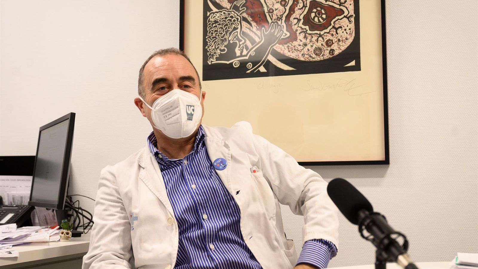 El president de la Societat Espanyola d'Immunologia, Marcos López Hoyos, a Santander