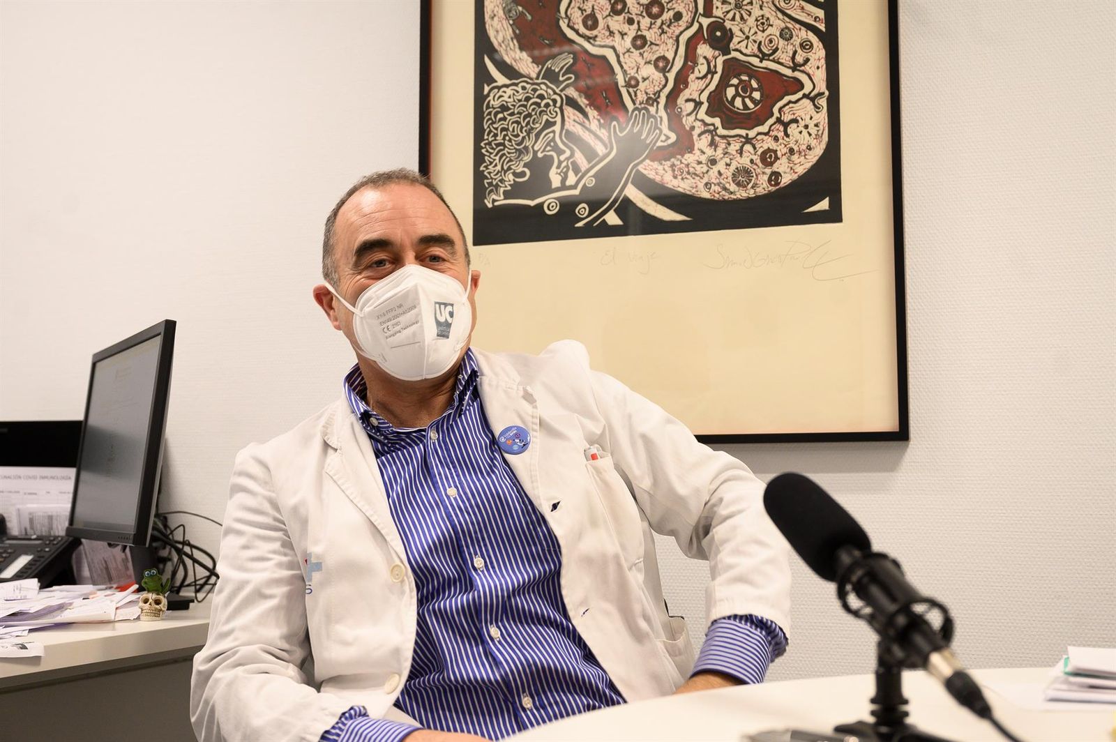 El president de la Societat Espanyola d'Immunologia, Marcos López Hoyos, a Santander