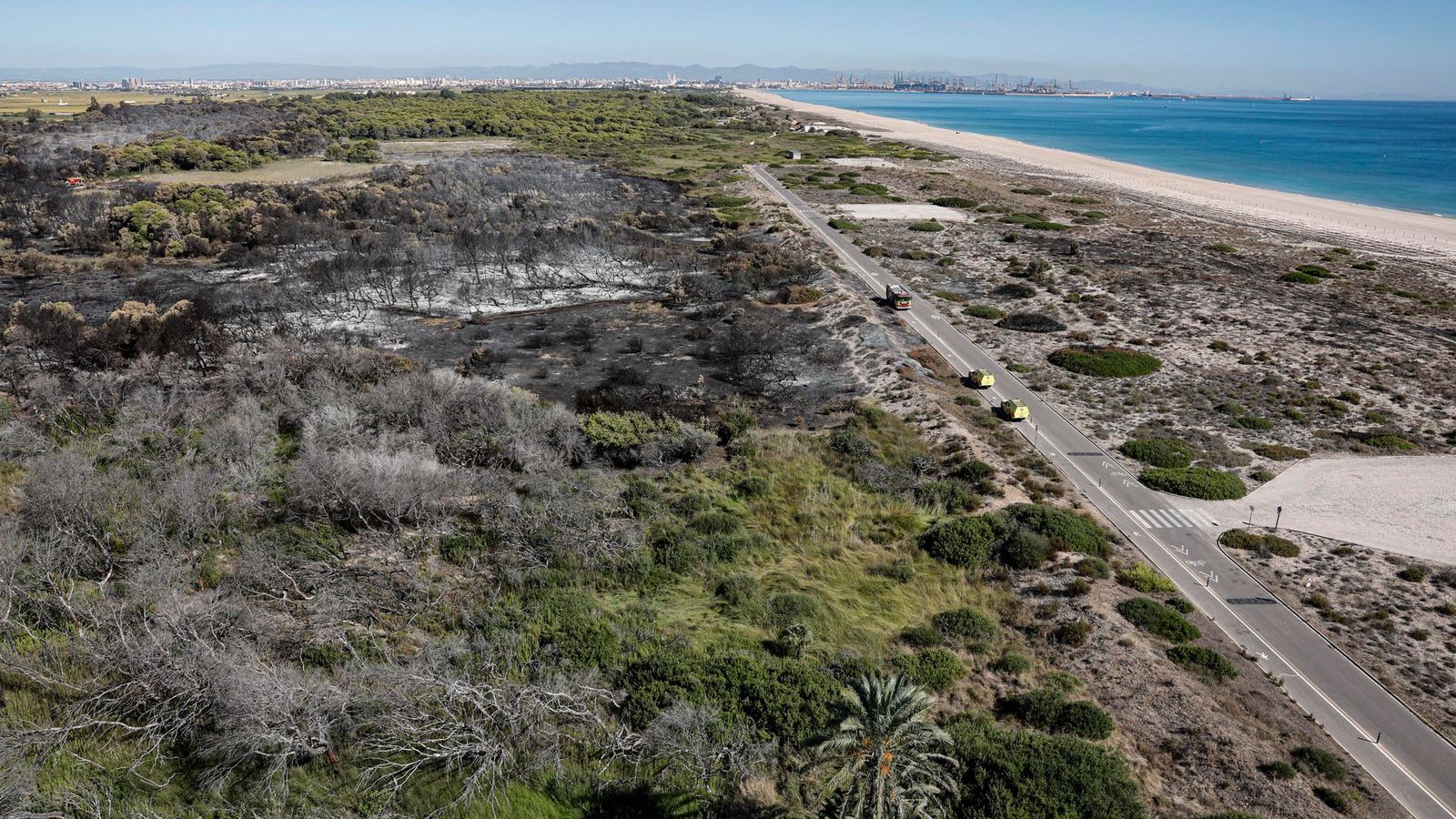 Imatge aèria de l'incendi