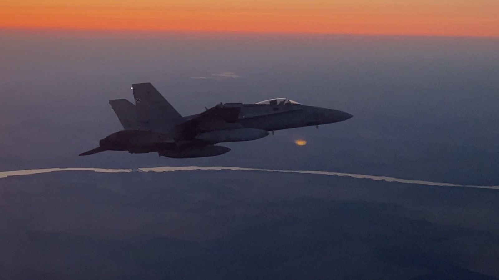 Una imatge d'arxiu d'un caça F-18
