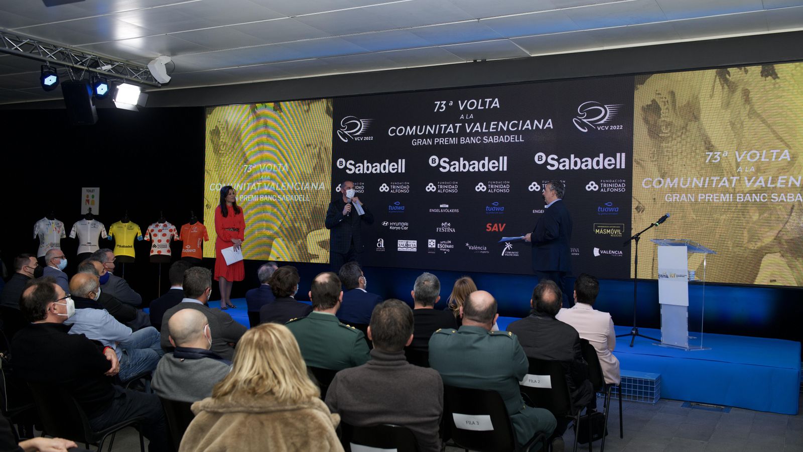 La 73 edició de la Volta a la Comunitat Valenciana s'ha presentat a l'edifici Veles e Vents de la Marina de València (L'Horta)
