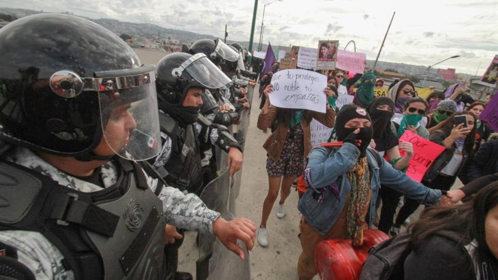 Protesta feminista a Tijuana (Mèxic)