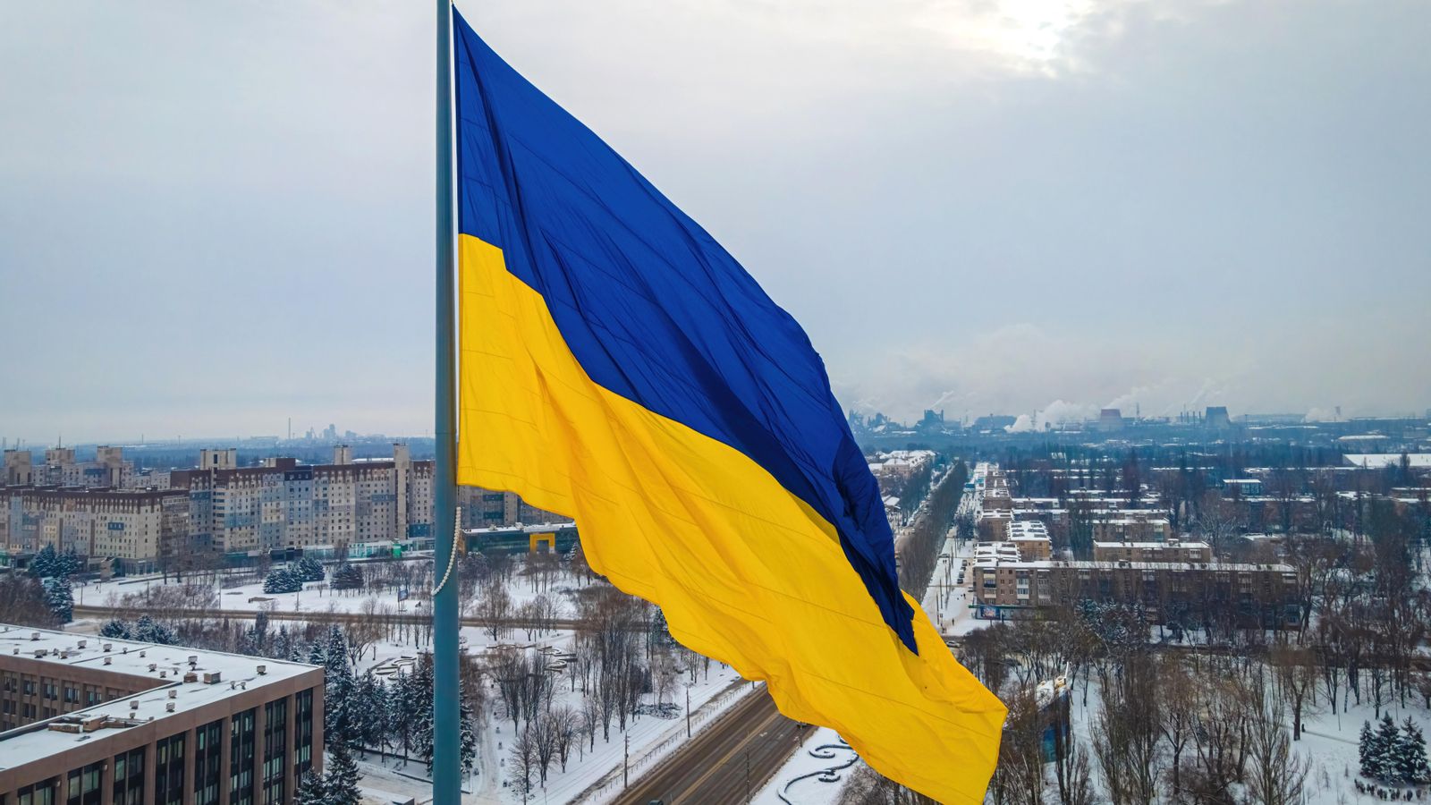 Imatge d'arxiu d'una bandera ucraïnesa