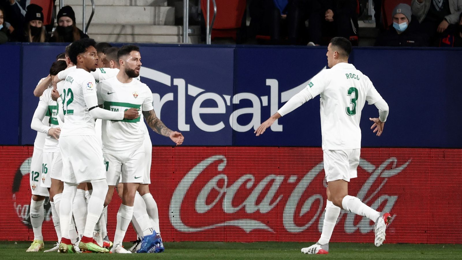 L'Elx celebra el gol de Fidel Chaves