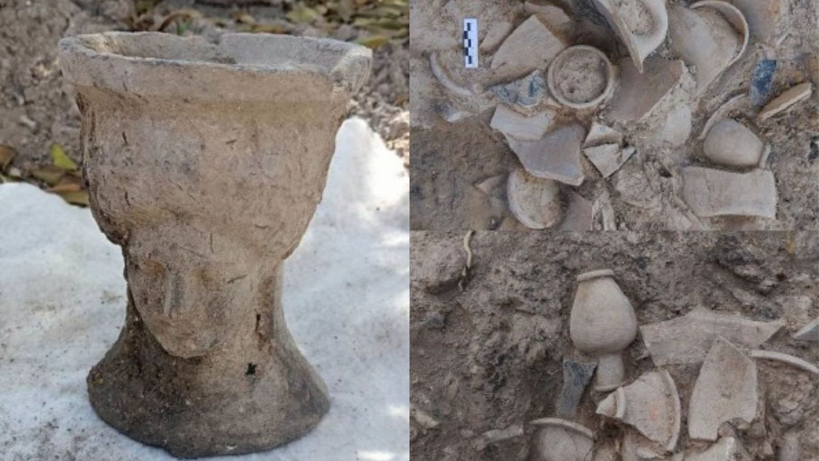 Algunes de les peces trobades durant les excavacions