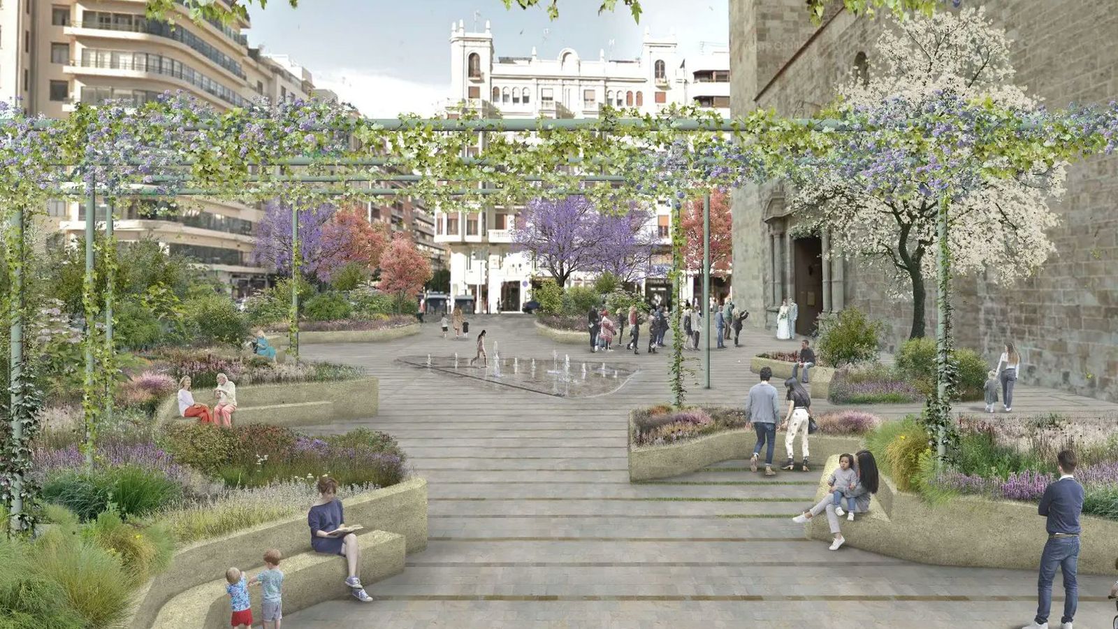 Imatge del projecte "Escala de colors" per remodelar l'etorn de Sant Agustí (València)