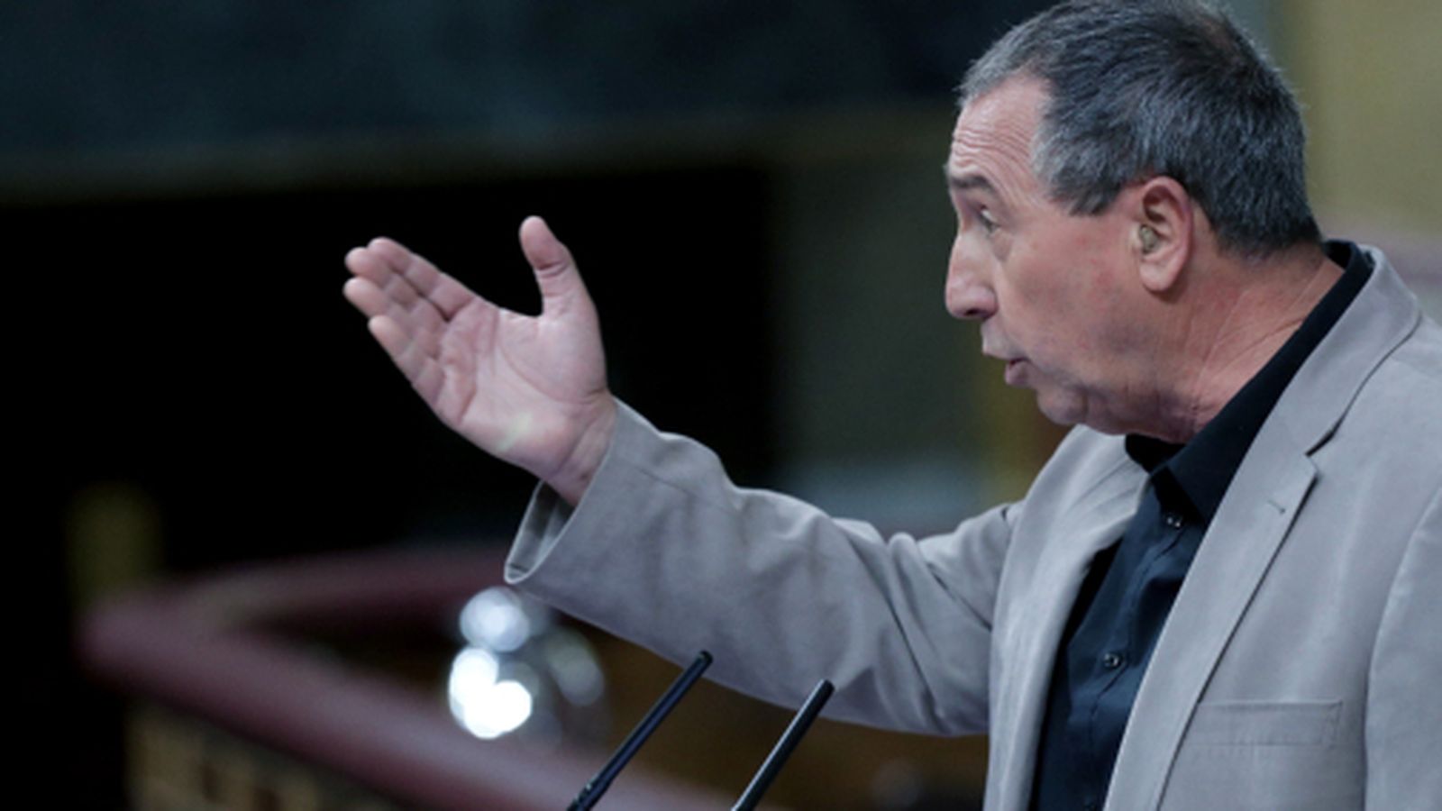 Joan Baldoví, en la seua intervenció al Congrés durant la moció de censura