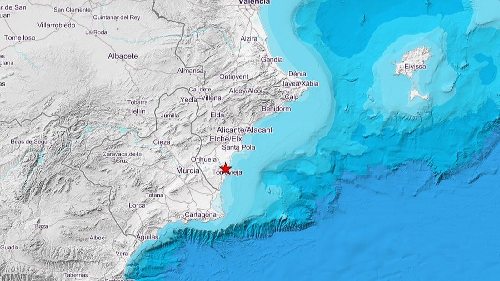 Sisme registrat aquest dilluns al matí en la localitat de Los Montesinos