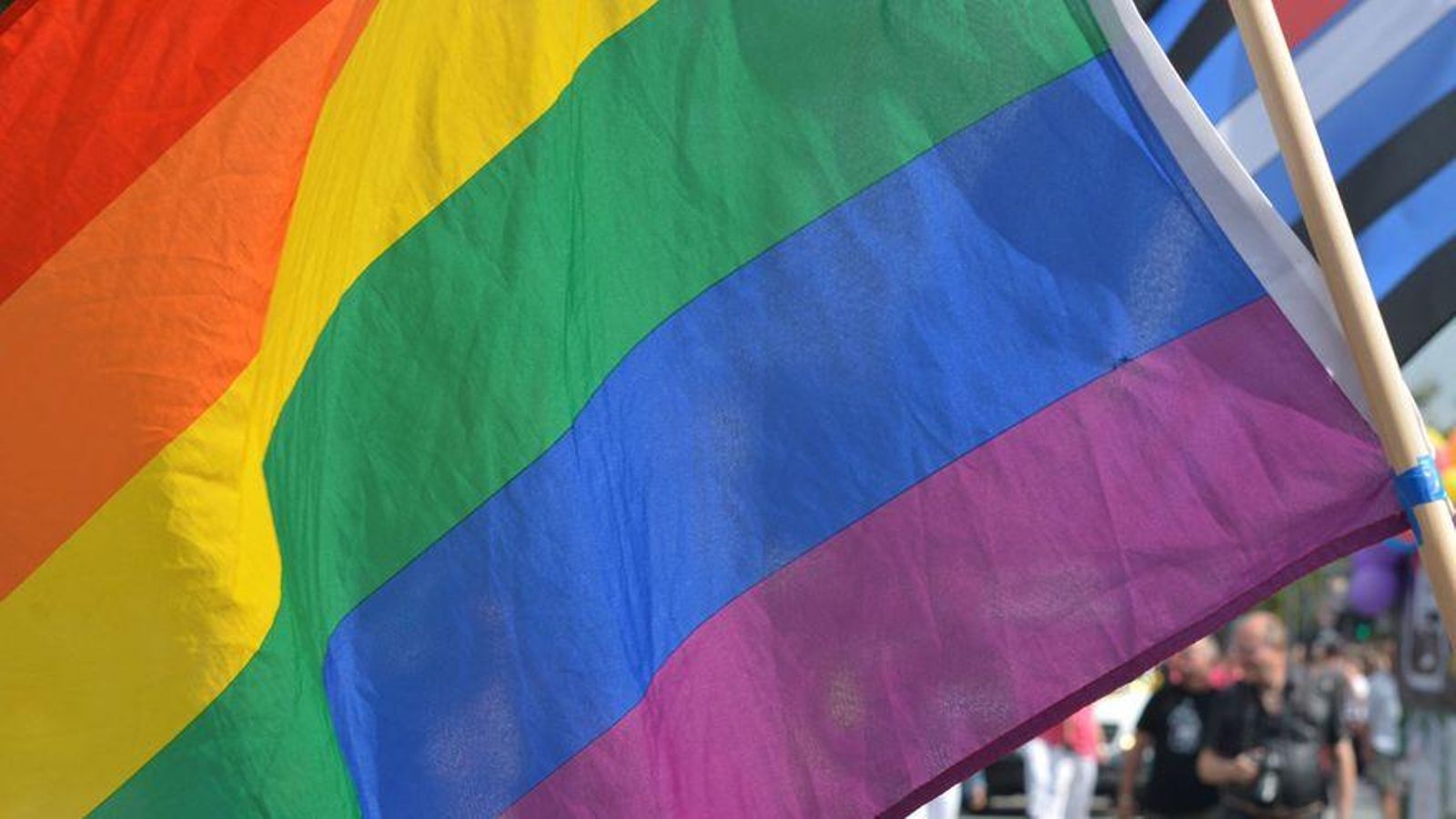 Imatge d'arxiu d'una bandera LGTBI Imatge d'arxiu d'una bandera LGTBI