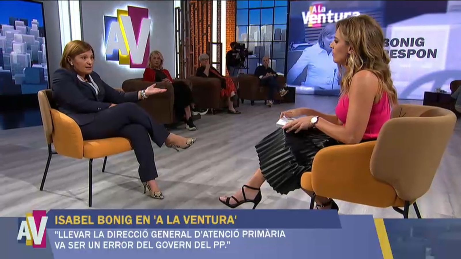 La líder dels 'populars' valencians, Isabel Bonig, durant l'entrevista en el programa 'A la ventura'